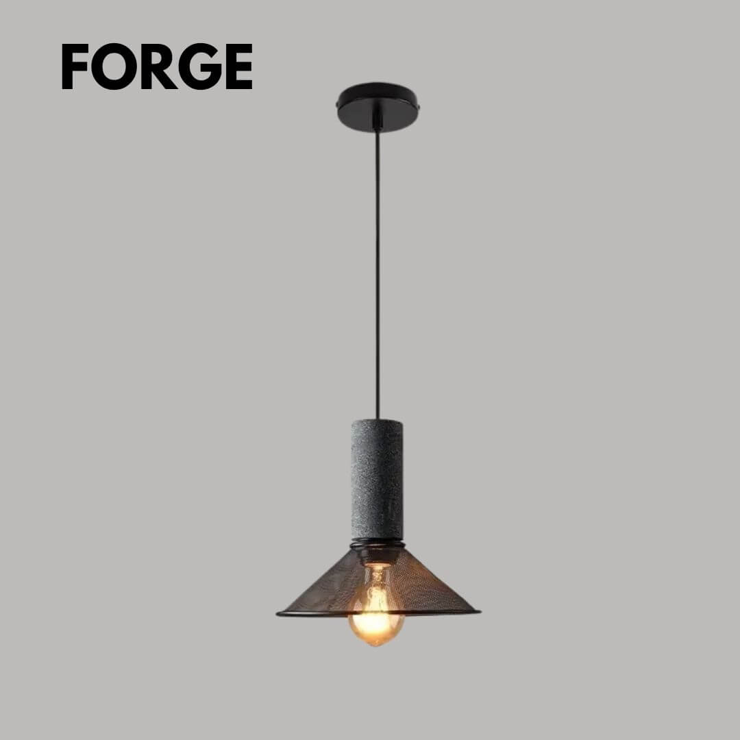 Brutalist Industrial Pendant Light