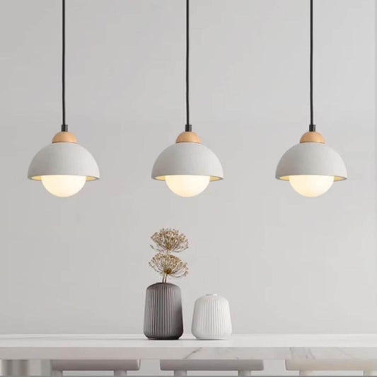 Brutalist Stone Pendant Light