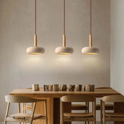 Wabi-Sabi Round Stone Pendant Light