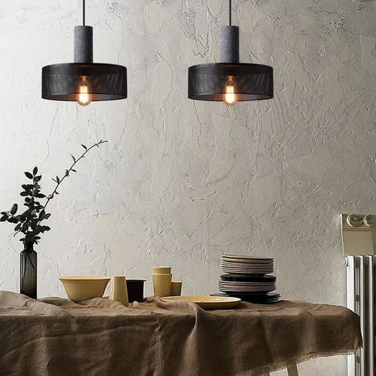 Brutalist Industrial Pendant Light