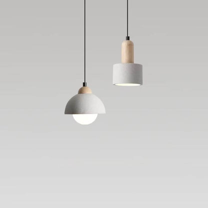 Brutalist Stone Pendant Light