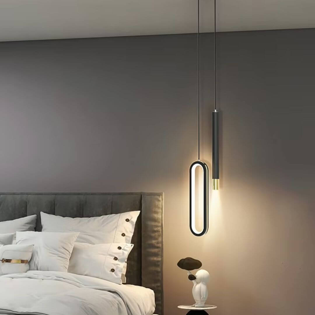 Modern Black Twin Pendant Light