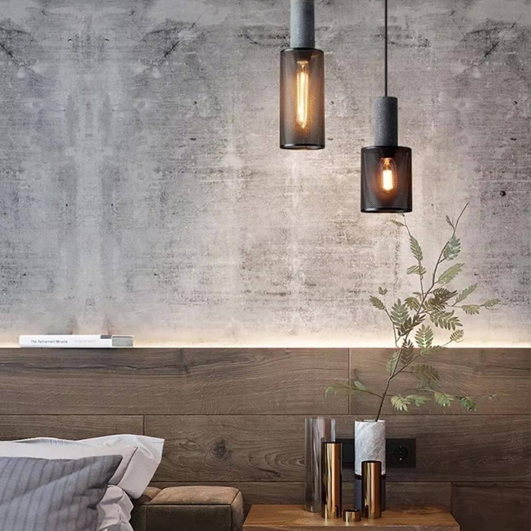 Brutalist Industrial Pendant Light