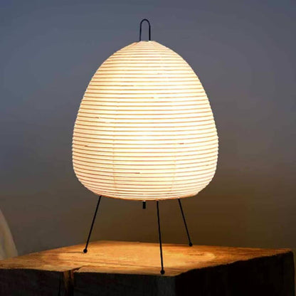 Wabi-Sabi Rice Paper Lantern Table Lamp