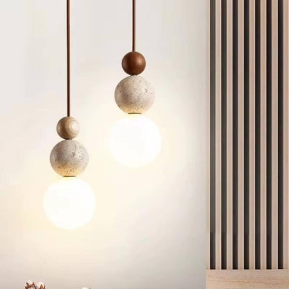 Wabi-Sabi Snowball Pendant Light