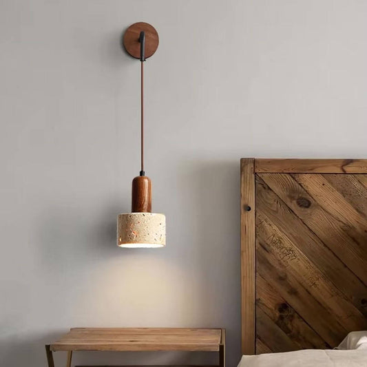 Wabi-Sabi Yellow Cave Stone Wall Light