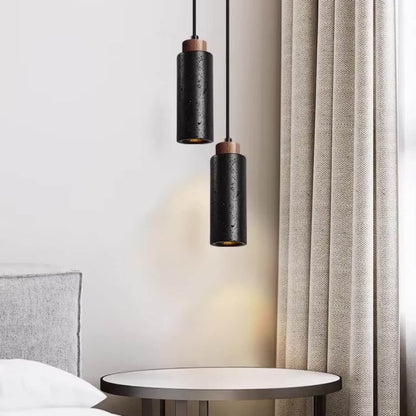 Wabi-Sabi Black Stone Pendant Light