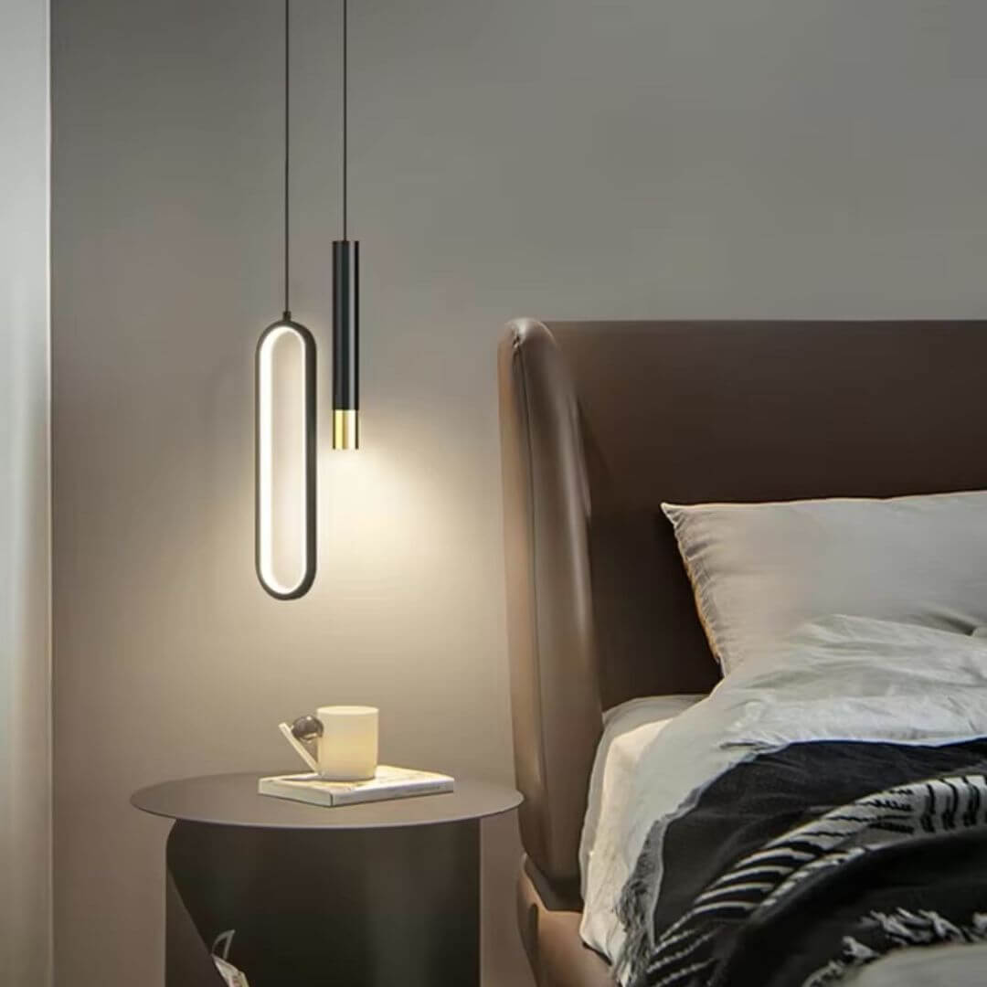 Modern Black Twin Pendant Light