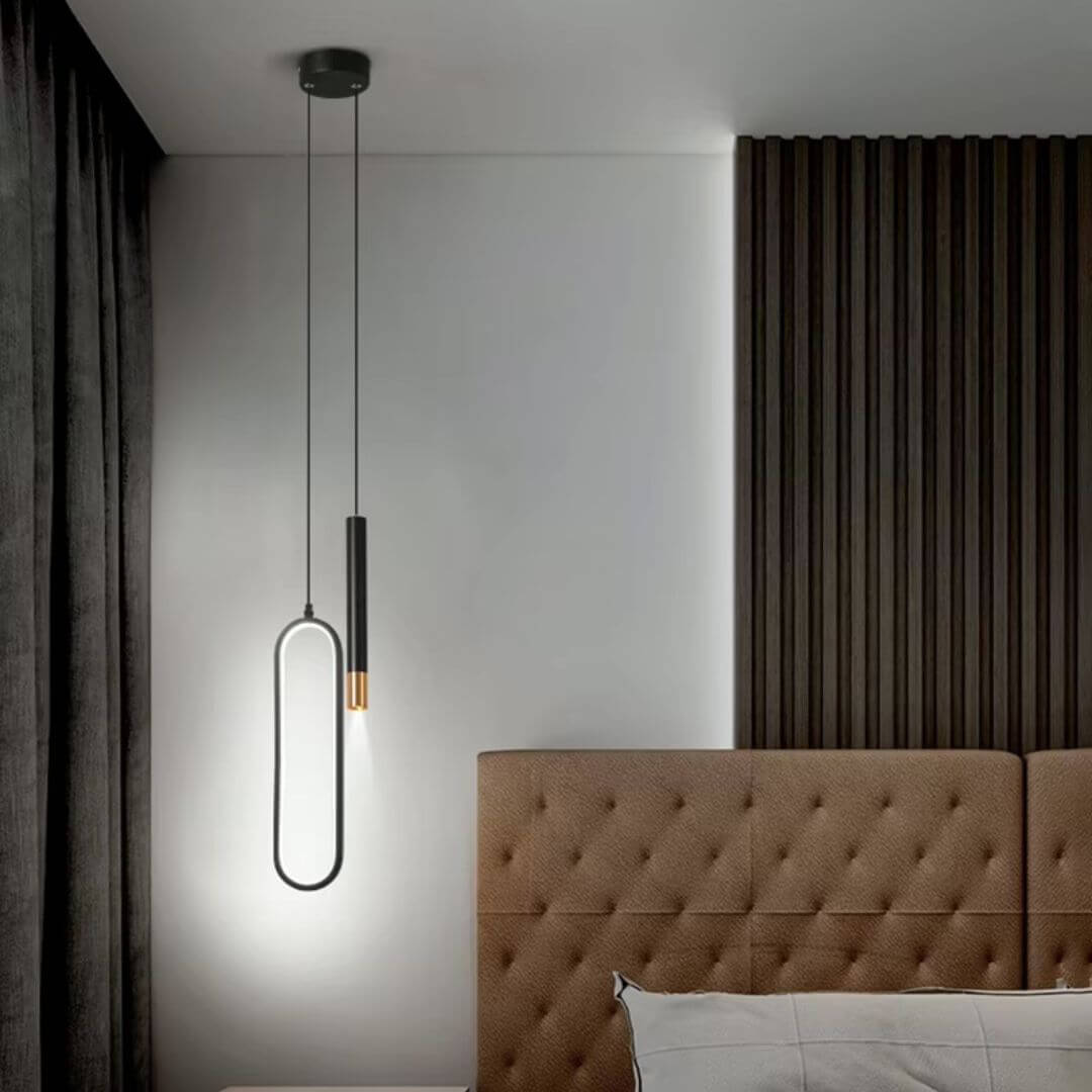 Modern Black Twin Pendant Light