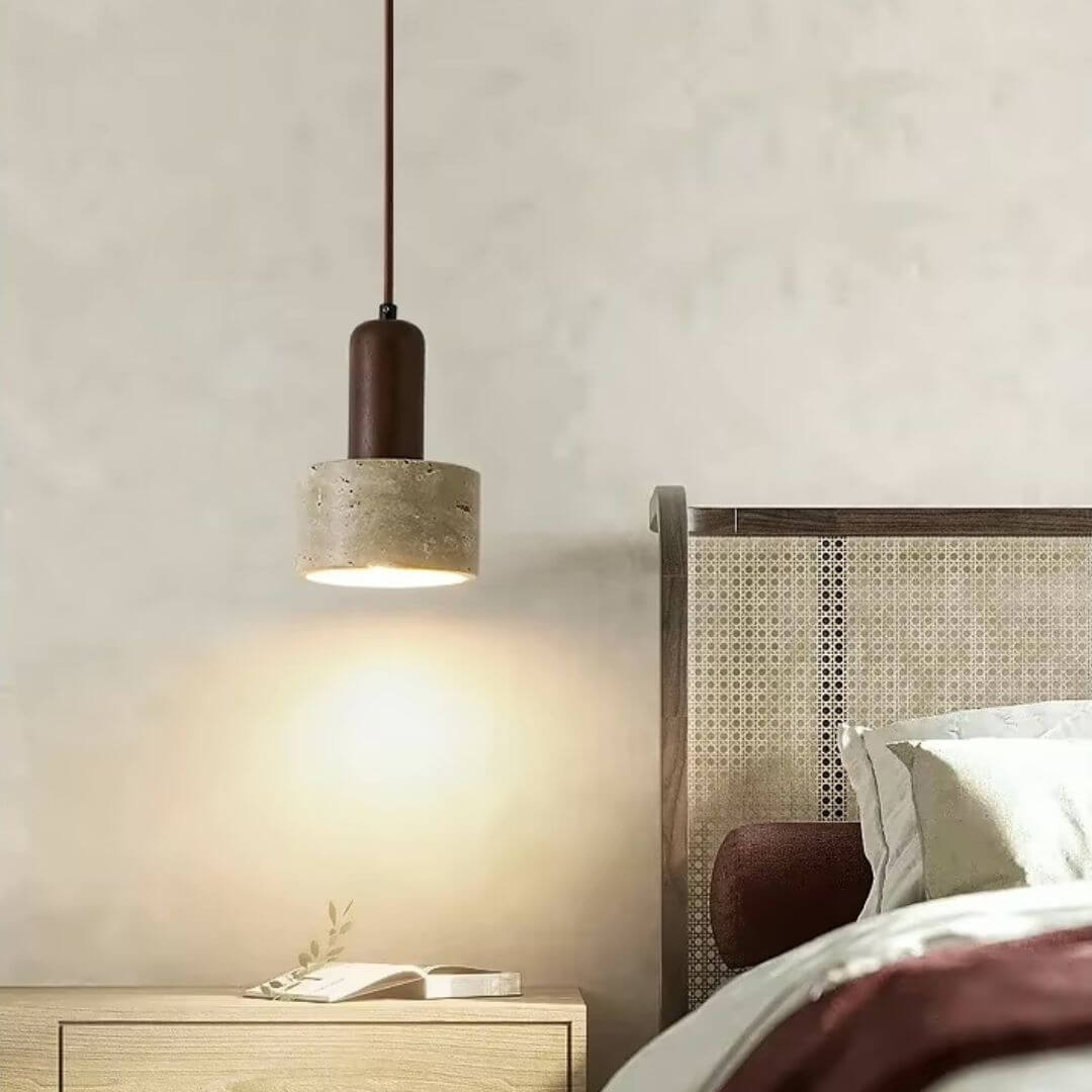 Wabi-Sabi Hanging Stone Pendant Light