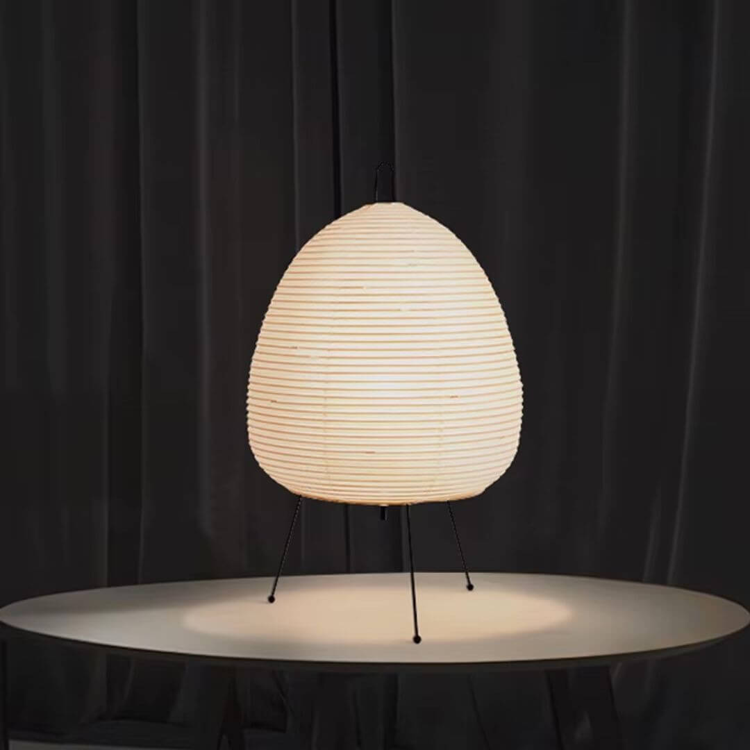 Wabi-Sabi Rice Paper Lantern Table Lamp